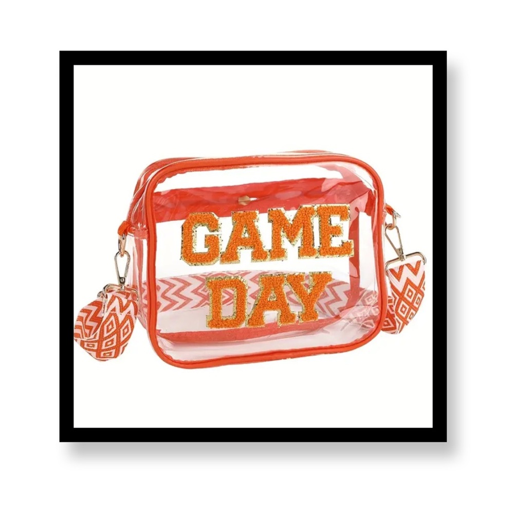 New Orange Clear Game Day Bag